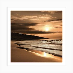 Sunset At The Beach 399 Art Print