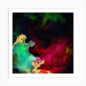 100 Nebulas in Space with Stars Abstract n.035 Art Print