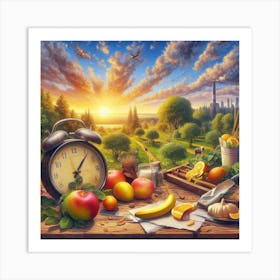 Sunrise In The Countryside Art Print