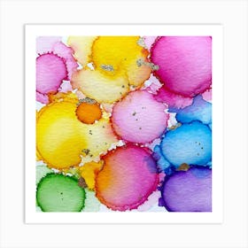 Watercolor Splatters Art Print