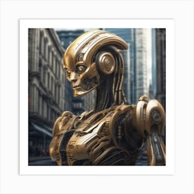 Futuristic Robot 44 Art Print