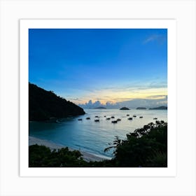 Ocean Cape Holiday Siam Beautiful Shore Point Paradise Turquoise Peaceful Sunset Grass M (24) Art Print