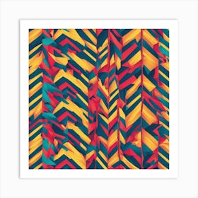 Abstract Chevron Pattern Art Print