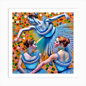 When Dancers Are Blue Art Print