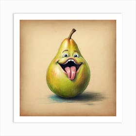 Funny Pear 2 Art Print