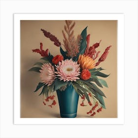 Australian Flower Bouquet With Prote Art Print