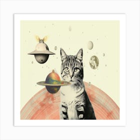 Cat In Space Art Print