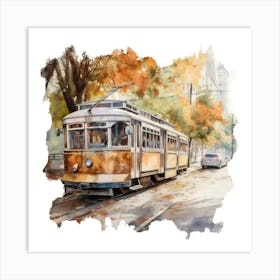 Tram In Lisbon Art Print