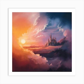 Castle In The Clouds Art Print