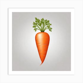 Carrot On A White Background Art Print