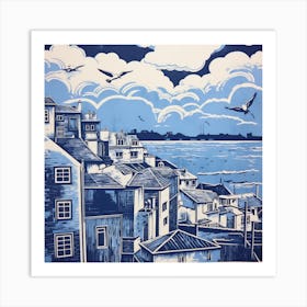 Blue Sky With Birds 1 Art Print