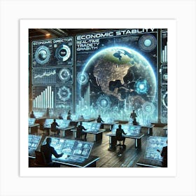 Monitoring Economic Stability Growth Art Print