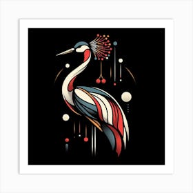 Chinese Crane Art Print