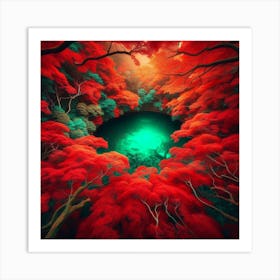 Green and red 2 Art Print