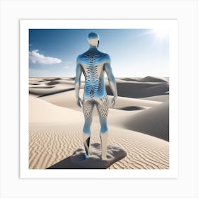 Man In The Desert 137 Art Print