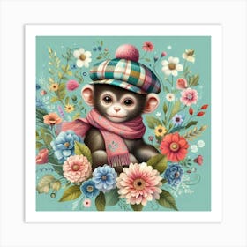 Monkey In A Hat Art Print