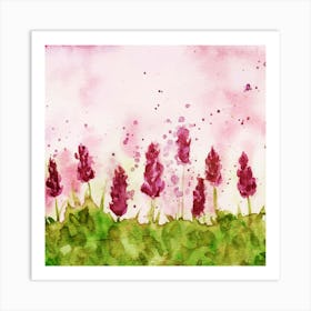 Watercolor Of Lilacs Art Print