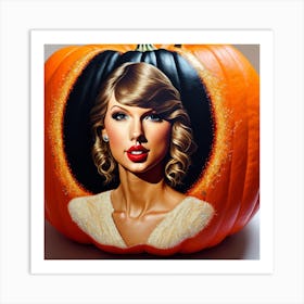 Taylor Swift Pumpkin Art Print
