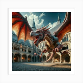 Dragon In The Courtyard Art Print