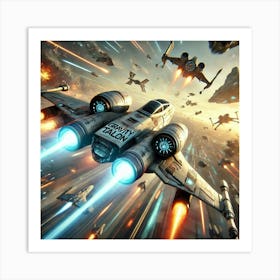 Gravity Talon Close Quarters Dogfight Art Print