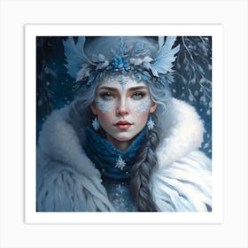 Snow Girl Art Print