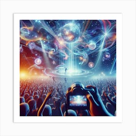 Crowd At A Concert Art Print