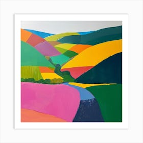 Colourful Abstract The Peak District England 4 Art Print