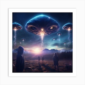 Aliens In The Sky Art Print