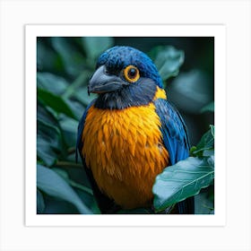 Blue And Yellow Parrot 1 Art Print