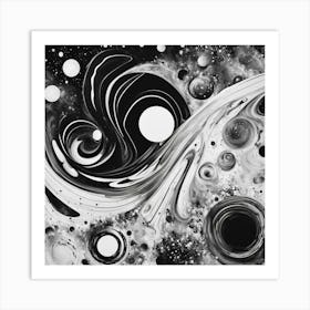 Black and White Abstract Art 32 Art Print