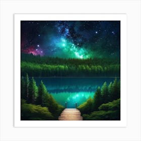 Night Sky Painting 1 Art Print