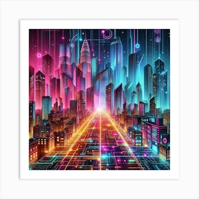 Futuristic City 5 Art Print