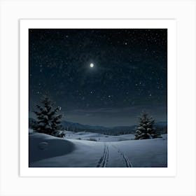 Snowy Landscape 4 Art Print