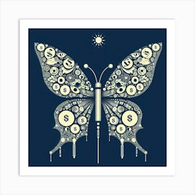 Money Butterfly Art 2 Art Print