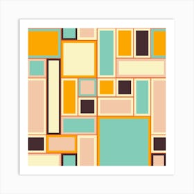 Abstract Squares Vector Art Print