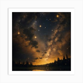 Starry Night Sky Art Print