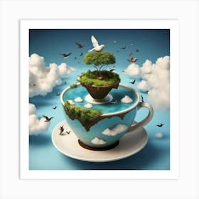 3d Coffee Cup 3 Art Print