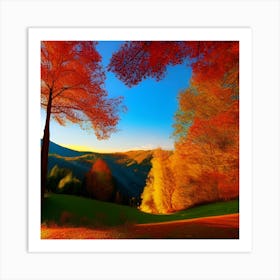 Autumn Trees Art Print