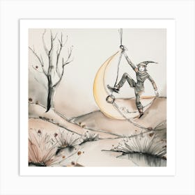 Moon In The Sky Art Print