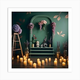 Candlelit Room Art Print