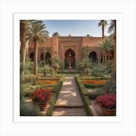 into the Garden In Morocco Art Print