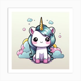 Cute Unicorn 608 Art Print