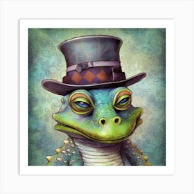 Lizard In Top Hat 5 Poster