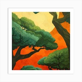 Tree In The Sun Art Print