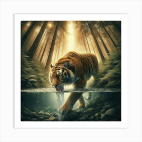 Tiger In The Forest 8 Art Print