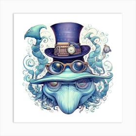 Steampunk Octopus Poster