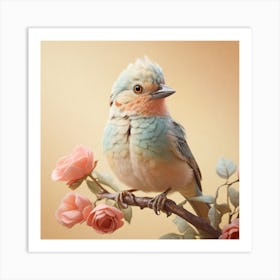 Bird On A Branch  Art Print