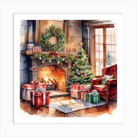 Christmas In The Living Room 54 Art Print