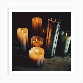 Candles On A Table Art Print