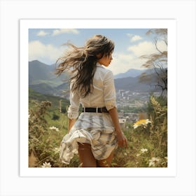 Overlooking Downtown Art Print